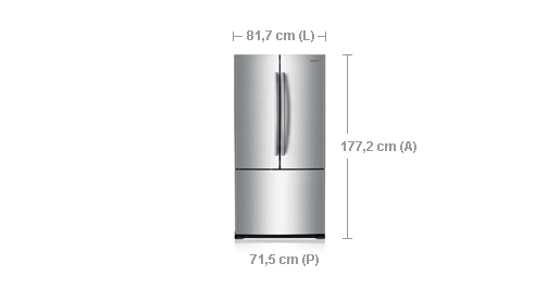 Samsung RF62UBPN side-by-side refrigerator Freestanding – image 3