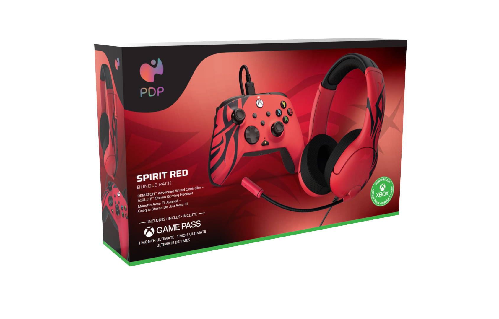 PDP 049-026-SRB Gaming Controller Black, Red USB Gamepad PC, Xbox One, Xbox Series S, Xbox Series X – image 2