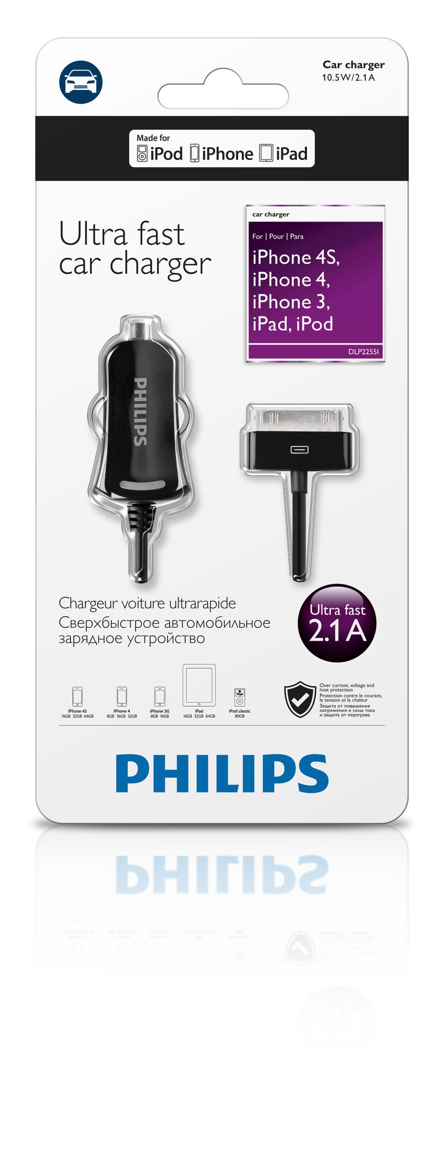 Philips DLP2255I/37 mobile device charger Black Cigar lighter Auto – image 2