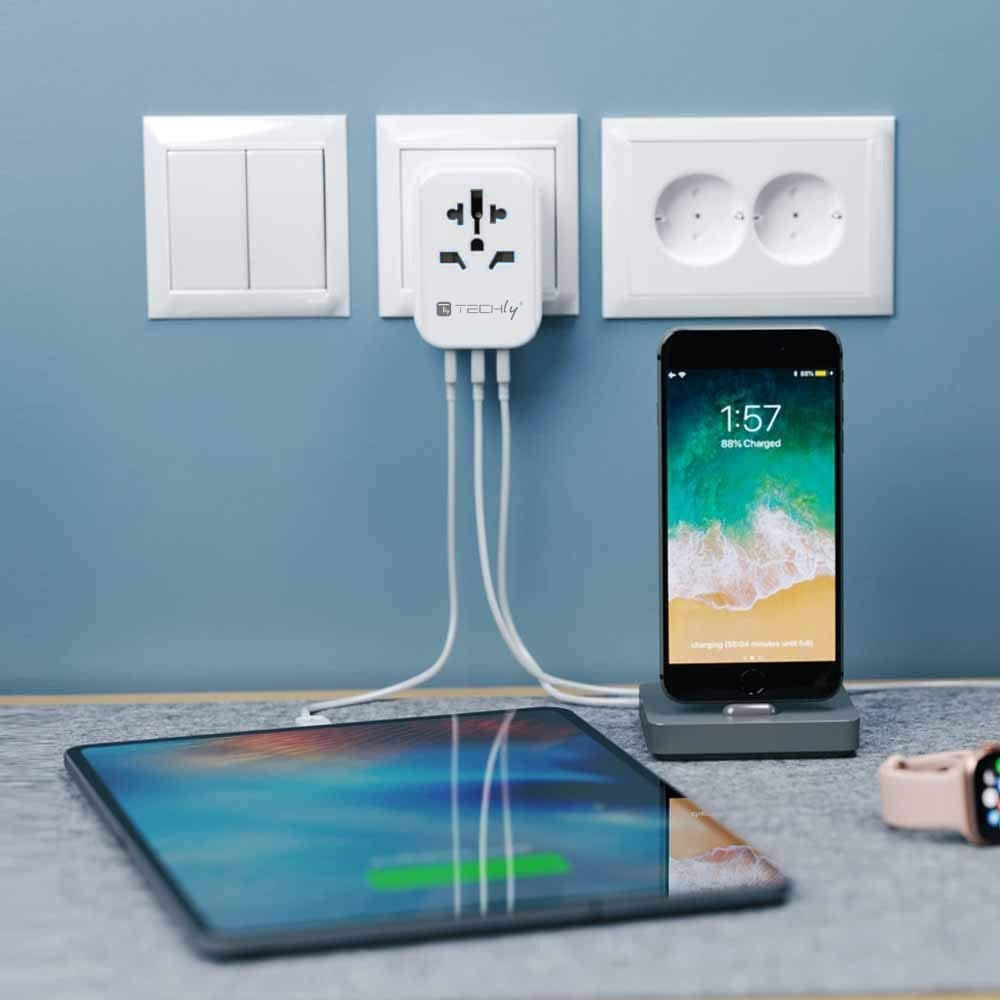 Techly I-TRAVEL-09TYWH mobile device charger White – image 7