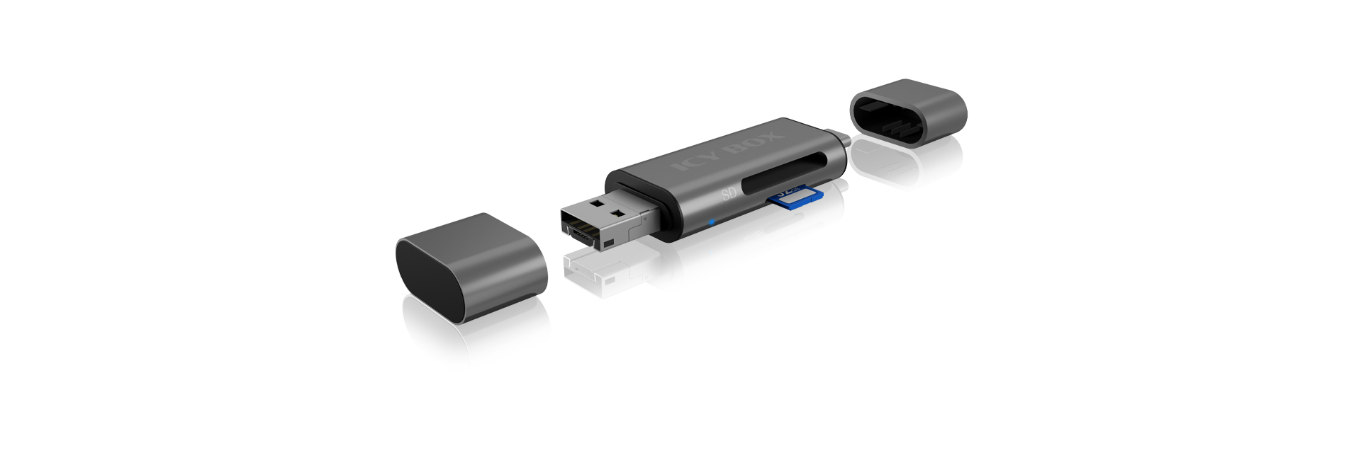 ICY BOX IB-CR201-C3 card reader USB 3.2 Gen 1 (3.1 Gen 1) Type-C Anthracite – image 4