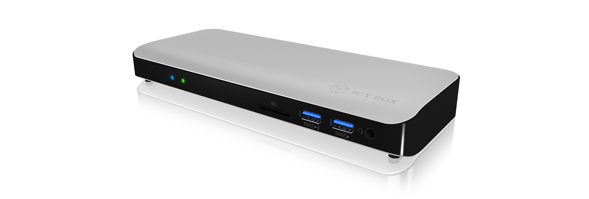 ICY BOX IB-DK2501-TB3 Wired Thunderbolt 3 Black, Silver – image 3