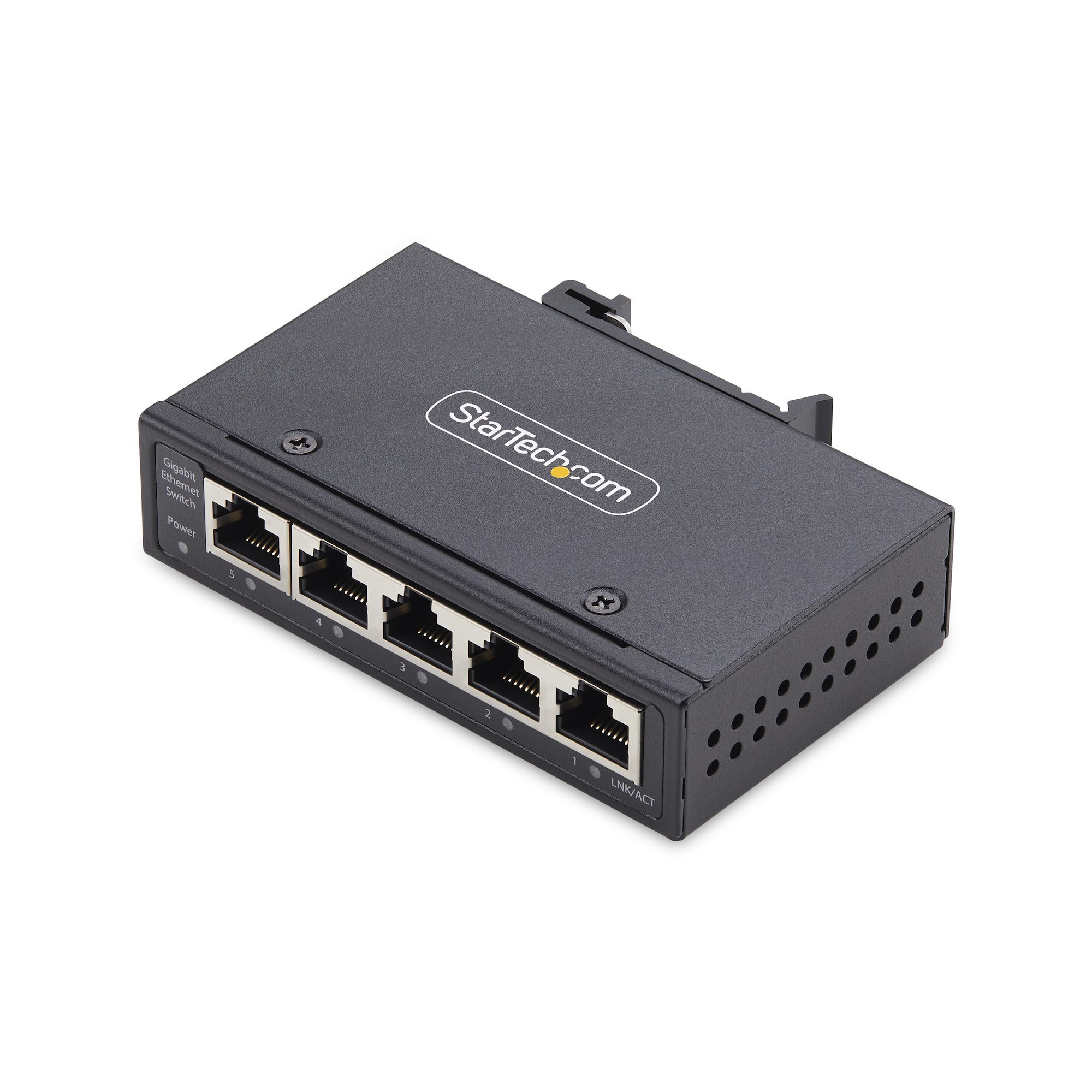 StarTech.com Switch di Rete Industriale non gestito a 5 porte 100/1000 Ethernet montaggio su guida DIN/parete Switch Gigabit IP