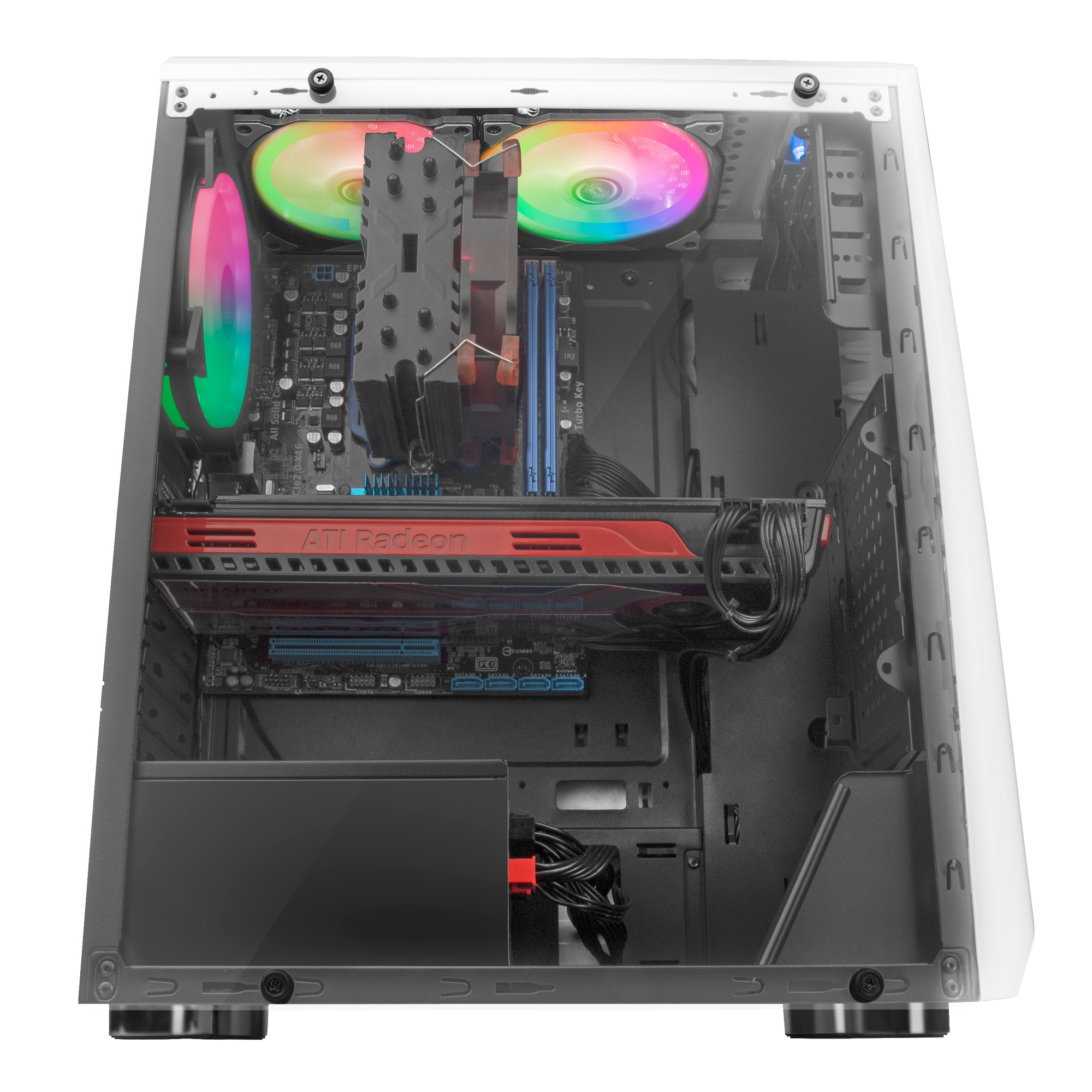 Mars Gaming MCXW computer case Tower Black, White – image 4