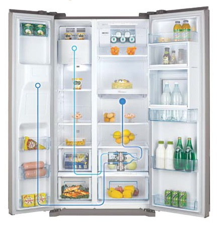 Daewoo FPN-U20DFCI side-by-side refrigerator Freestanding Stainless steel – image 2