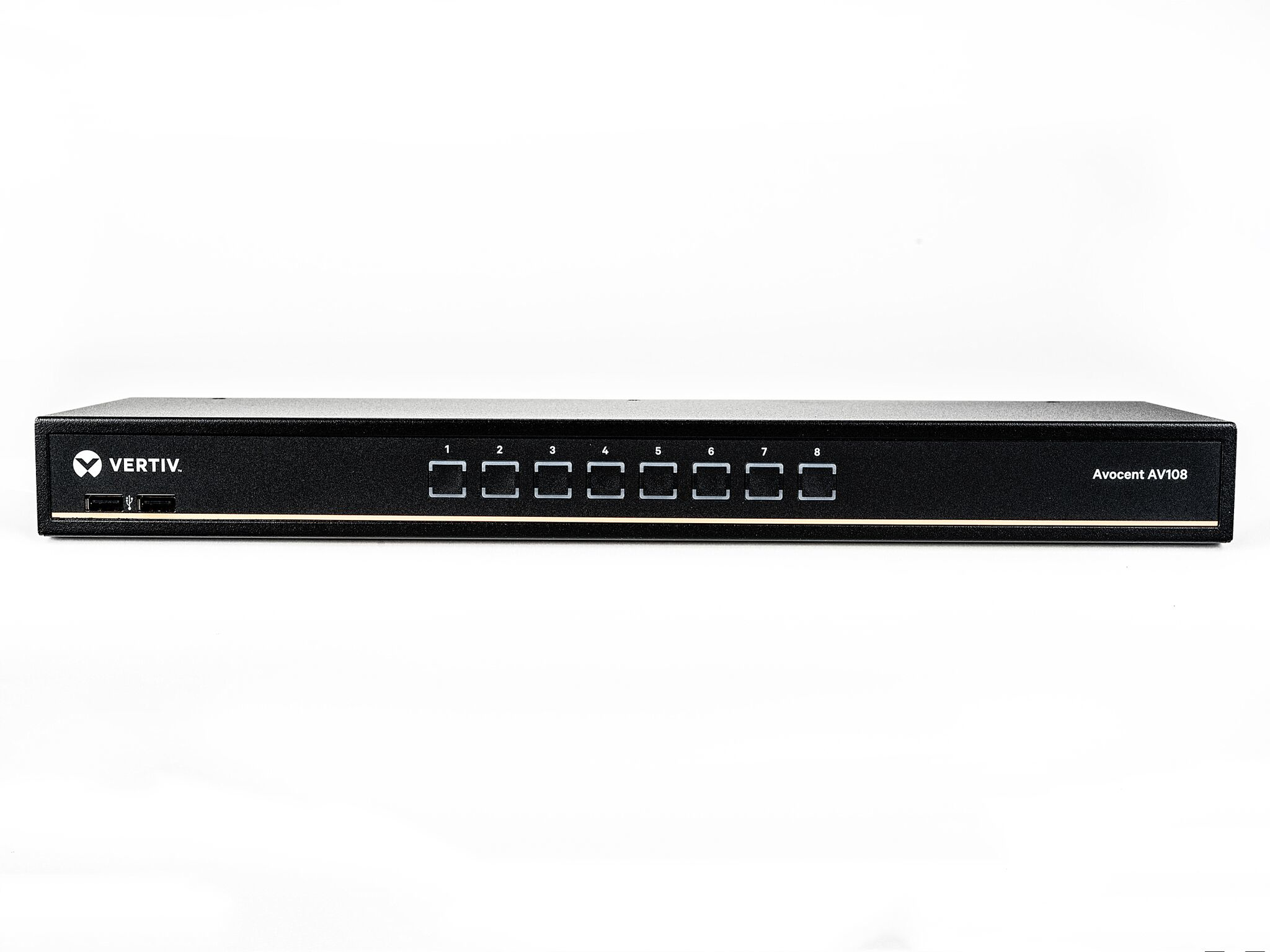 Avocent AutoView AV108 - KVM switch - 8 x KVM port(s) - 1 local user - desktop, rack-mountable - AC 100 - 240 V - with 8 x 26-pin to VGA cables