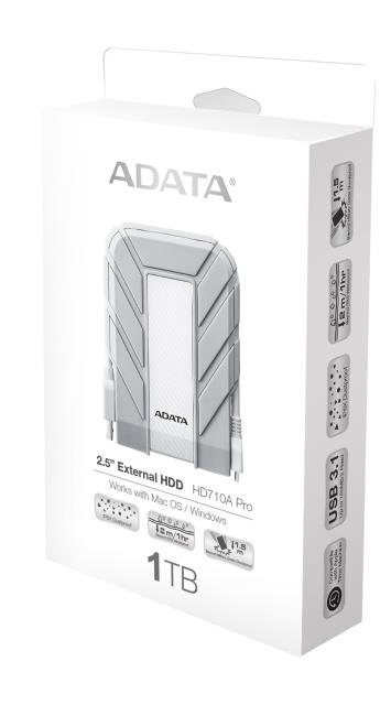 ADATA HD710A Pro external hard drive 1 TB Micro-USB B 3.2 Gen 1 (3.1 Gen 1) Grey, White image 5