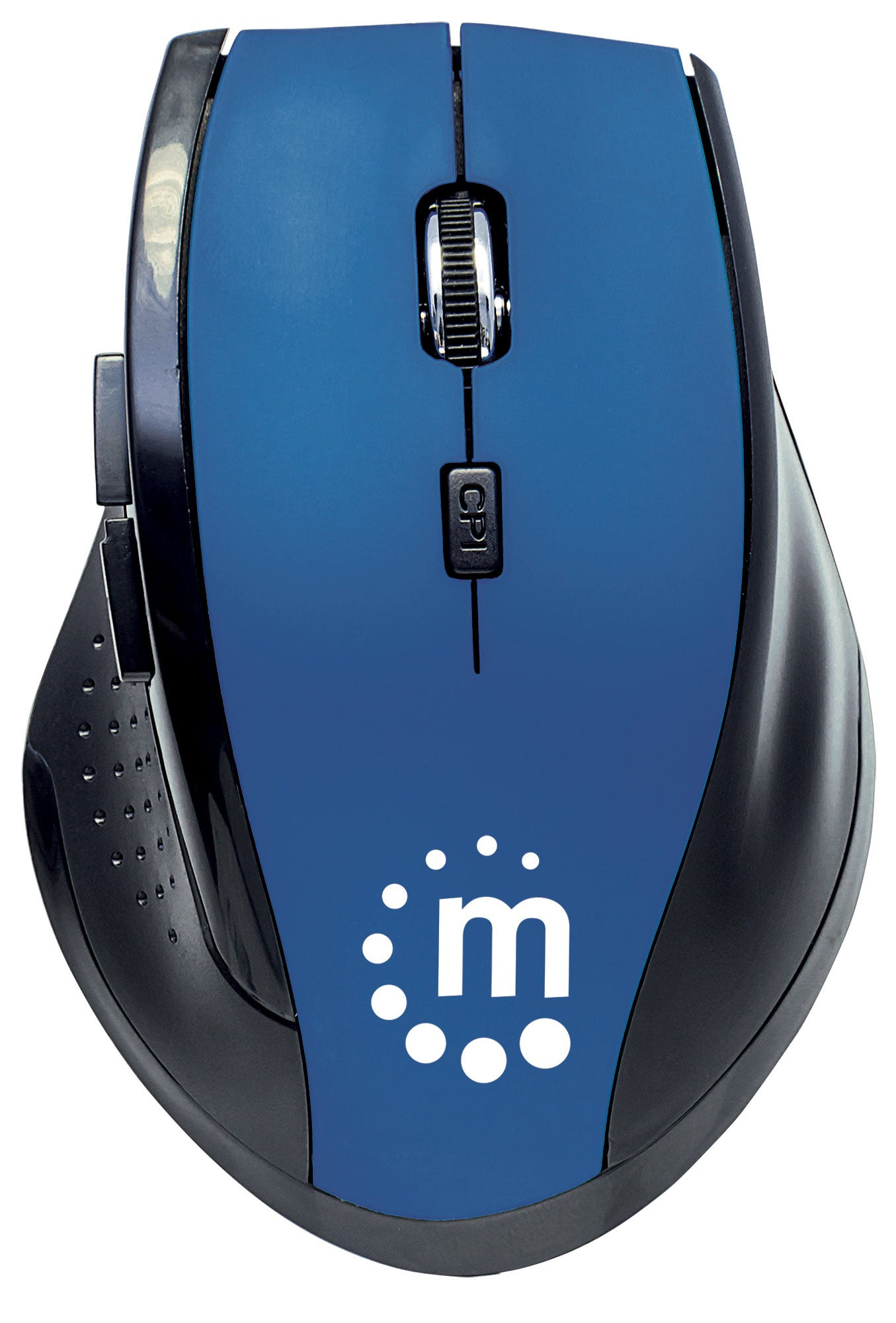 Manhattan Curve Wireless Mouse (Clearance Pricing), Blue/Black, Adjustable DPI (800, 1200 or 1600dpi) – image 3