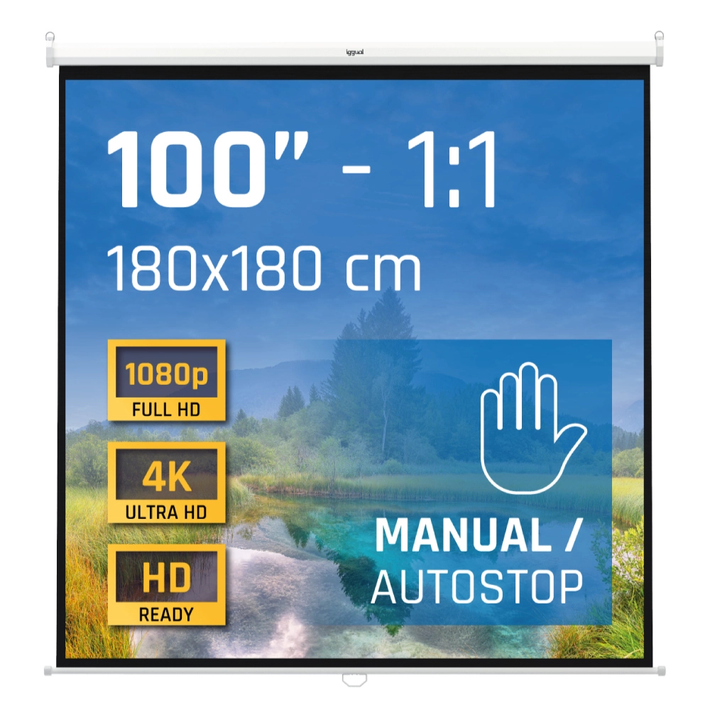 iggual PSIMS180 projection screen 2.54 m (100") 1:1 – image 1