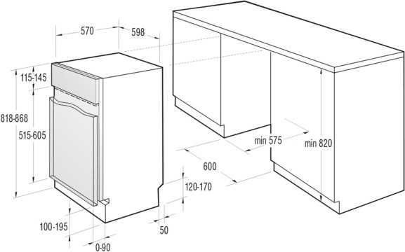 Gorenje GI62224X dishwasher Semi built-in 12 place settings – image 2