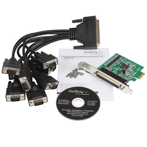 StarTech.com Discontinued and replaced by PEX8S1050 - 4 Port Native PCI Express RS232 Serial Adapter Card with 16950 UART - PCIe RS232 Serial Card – image 5