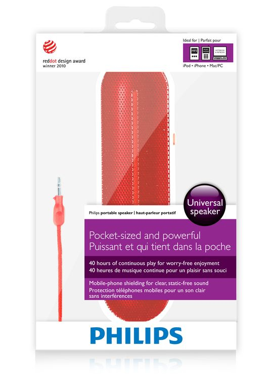 Philips MP3 portable speaker SBA1600RED/27 – image 2