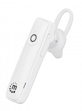Manhattan Single Ear Bluetooth Headset (Clearance Pricing), Omnidirectional Mic, Integrated Controls, White, 10 hour usage time, Range 10m, USB-A charging cable – image 6