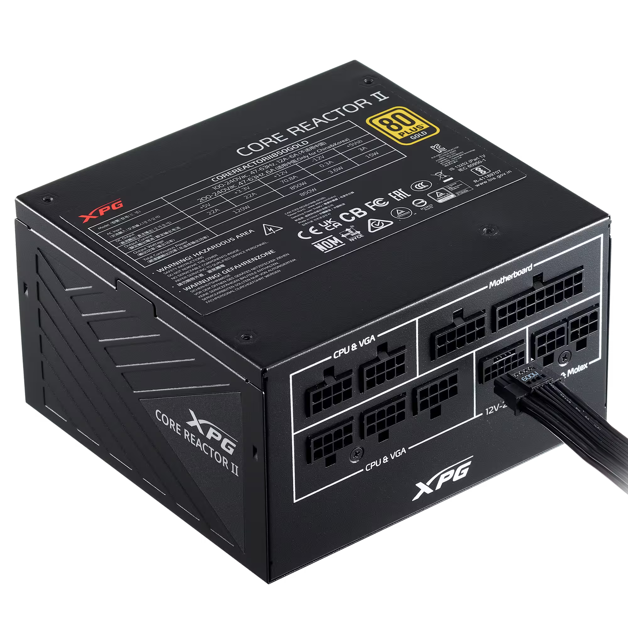 XPG COREREACTORII850G-BKCUS power supply unit – image 4
