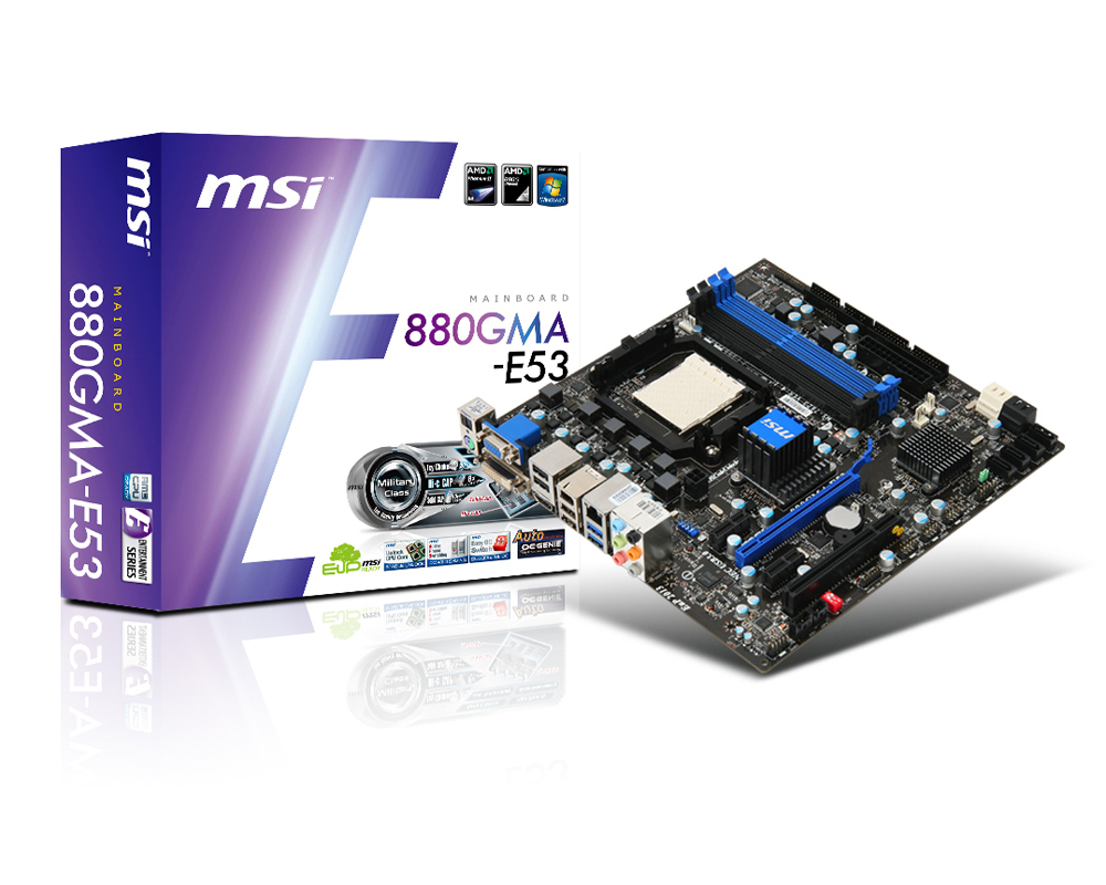 MSI 880GMA-E53 motherboard AMD – image 1