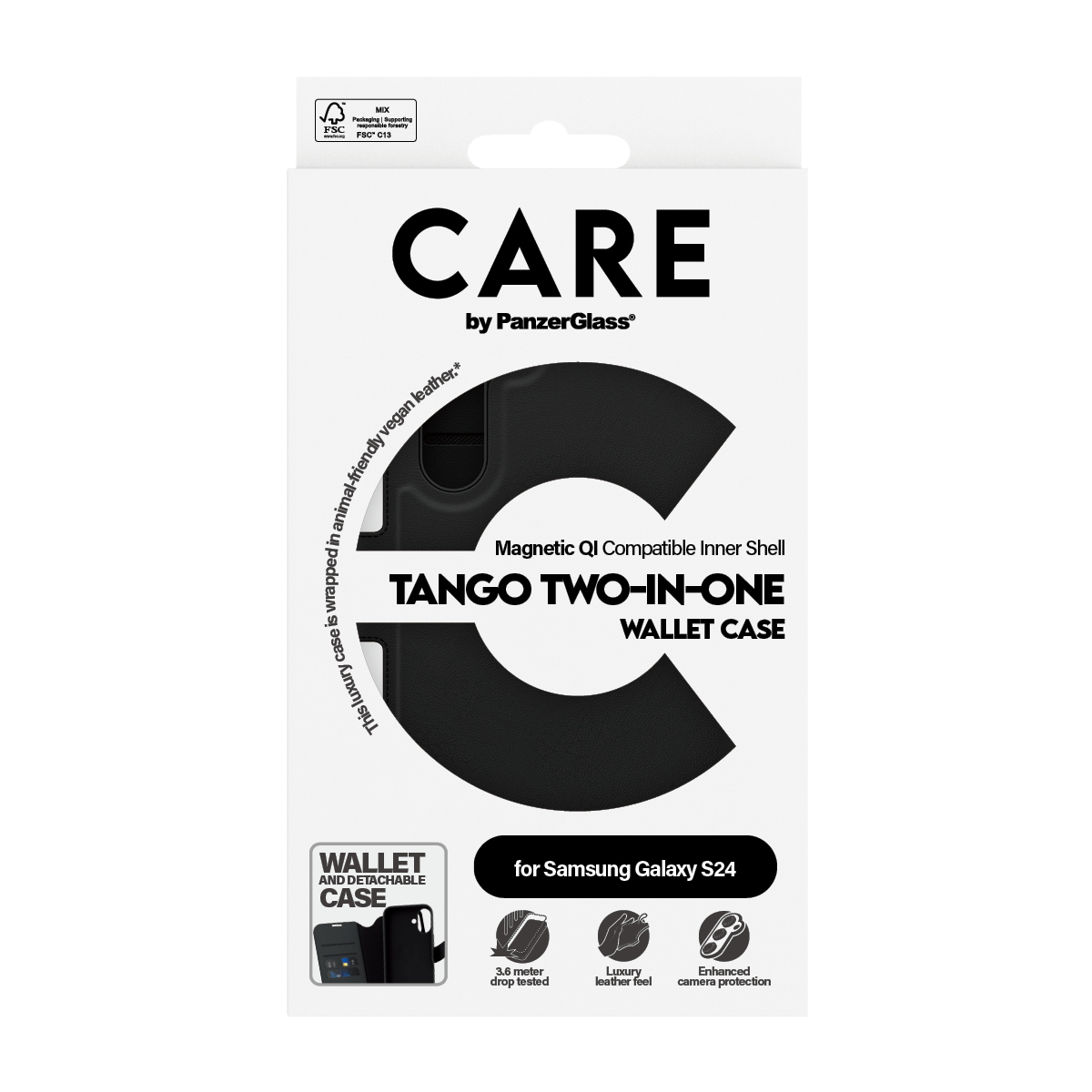 PanzerGlass CARE™ by PanzerGlass® Tango 2-in-1 Wallet Case w. Qi Compatible Samsung Galaxy S24 – image 3