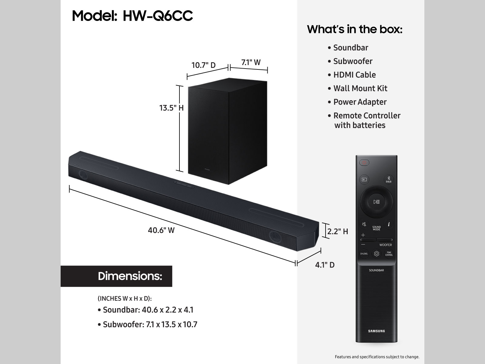 Samsung Q-series HW-Q6CC Black 3.1 channels – image 4