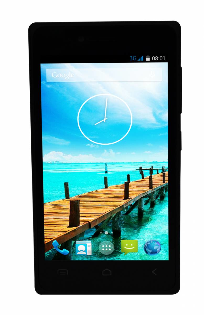 AOC E40 10.2 cm (4") Dual SIM Android 4.4.2 3G Micro-USB 0.5 GB 4 GB 1200 mAh Black