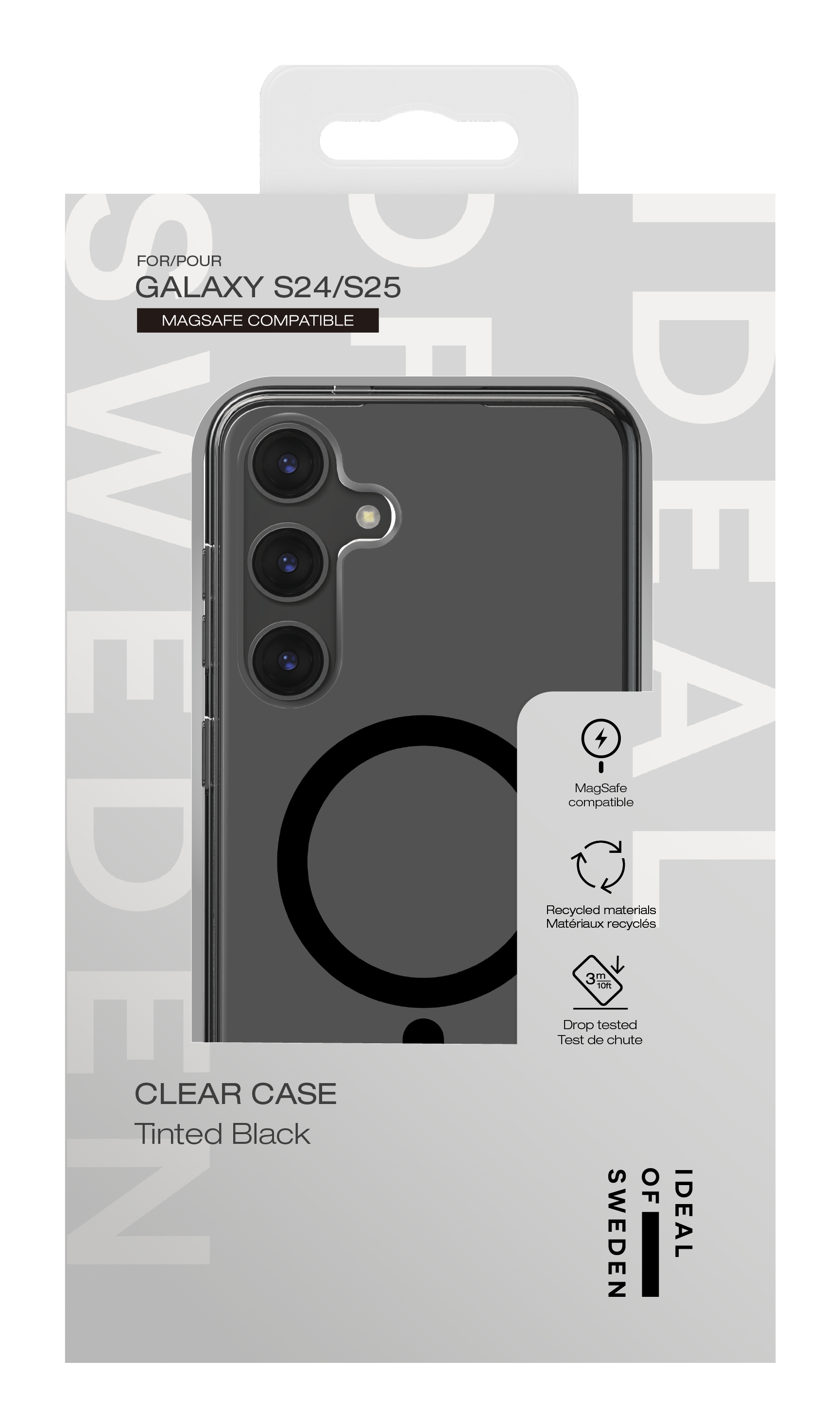 iDeal of Sweden Clear Case MagSafe Galaxy S24 / S25 Tinted Black – image 3