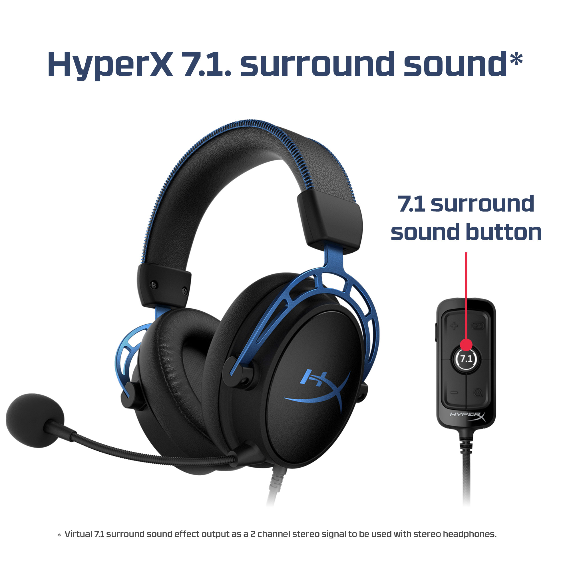 HyperX Cloud Alpha S - Gaming Headset (Black-Blue) (HX-HSCAS-BL/WW) – image 3