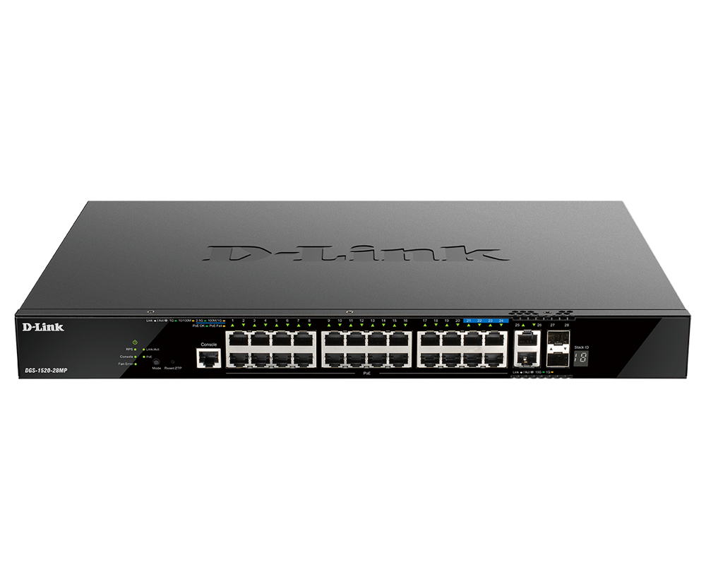 D-Link Systems 28 Port Gig PoE Smart Switch