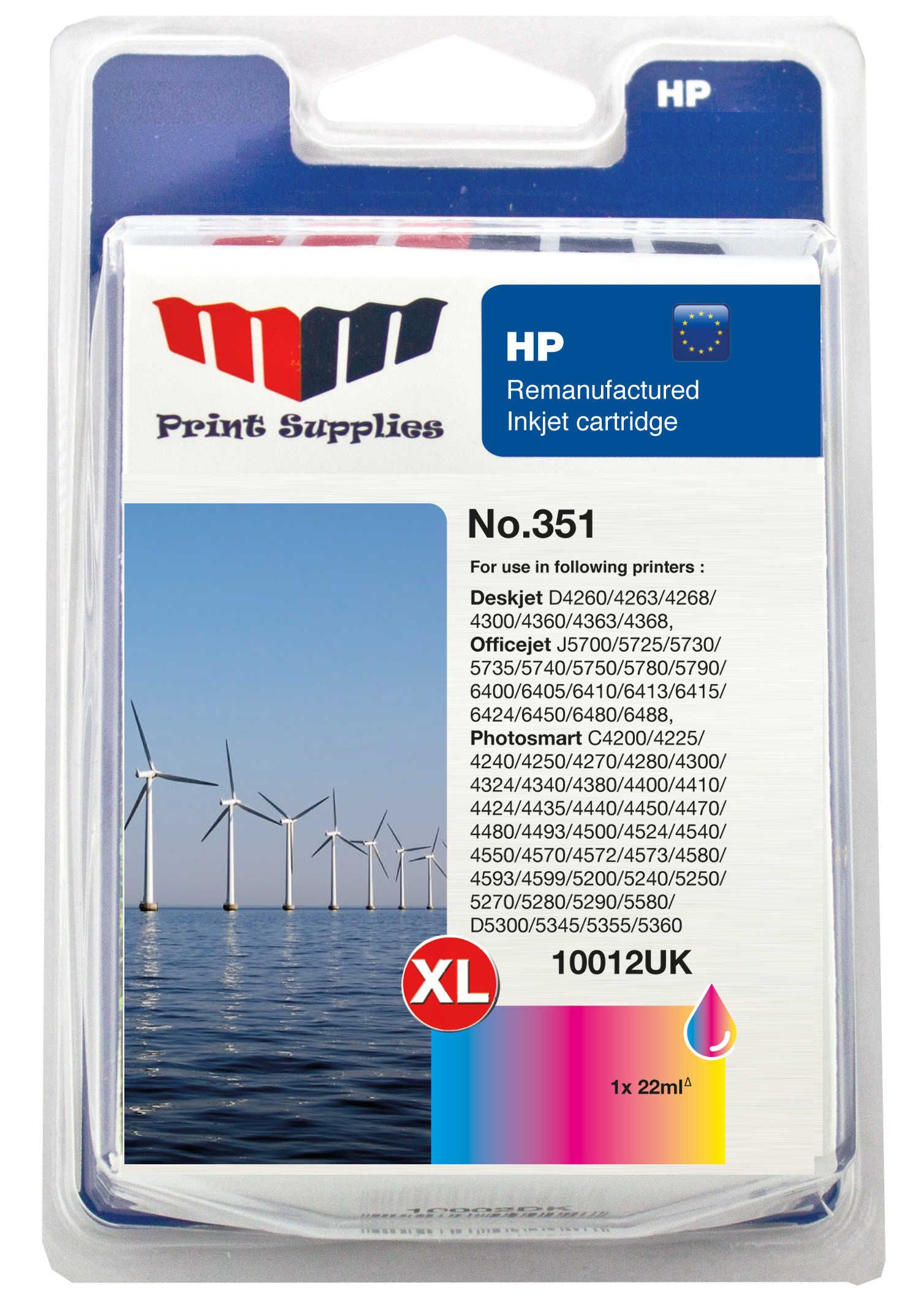 MM 10012UK ink cartridge 1 pc(s) Standard Yield Cyan, Magenta, Yellow