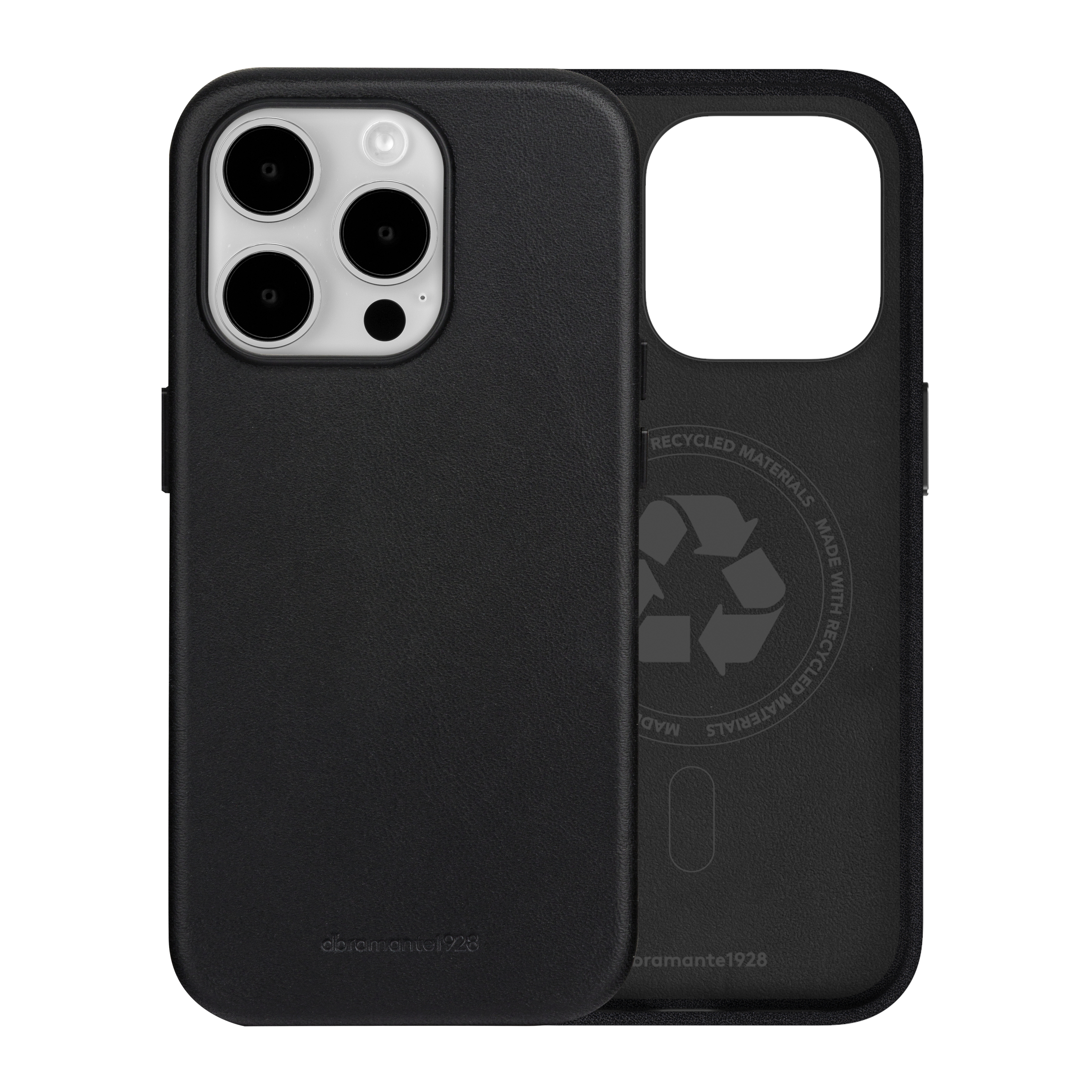 dbramante1928 Roskilde - Back cover for mobile phone - MagSafe compatibility - full-grain leather - black - for Apple iPhone 15 Pro Max