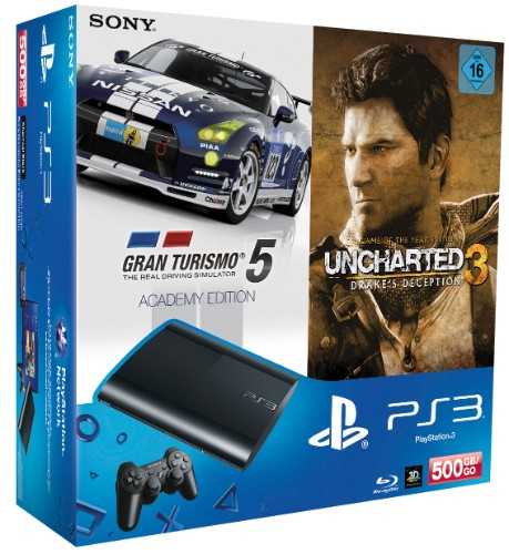 Sony Interactive Entertainment PlayStation 3 500GB + Gran Turismo 5 + Uncharted 3: Drake's Deception