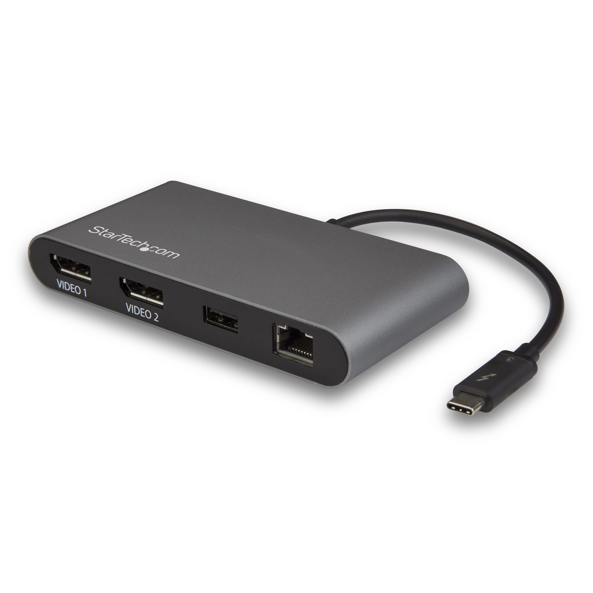 StarTech.com Mini Dock Thunderbolt 3 per Portatili - Mac e Windows - Doppio DisplayPort - USB-C 4k 60Hz - Fuori produzione, disponibilità limitata e sostituito da TB3DKM2DPL (TB3DKM2DP) - Docking station - Thunderbolt 3 - 2 x DP - GigE