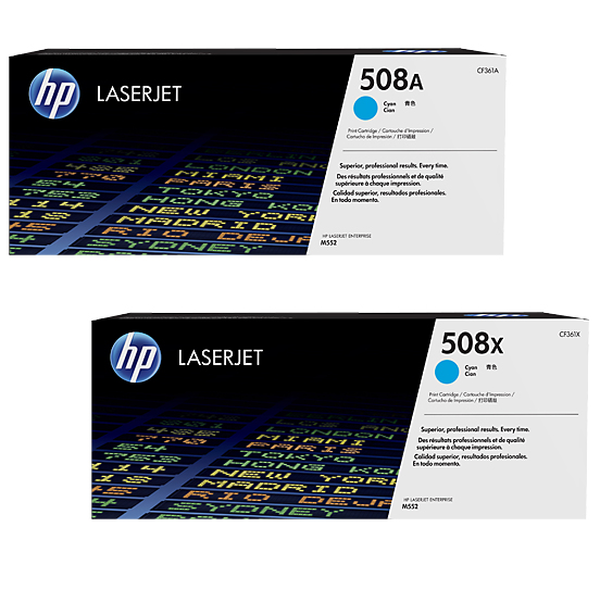 HP 508A/508X Cyan Original LaserJet Toner Cartridges