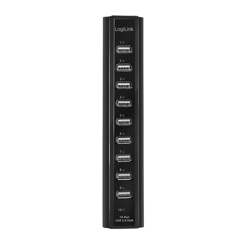 LogiLink UA0096 interface hub USB 2.0 480 Mbit/s Black – image 2