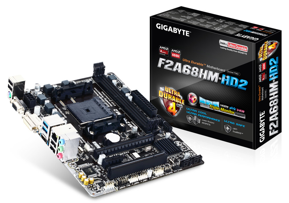 GIGABYTE GA-F2A68HM-HD2 motherboard AMD A68H Socket FM2+ micro ATX – image 2