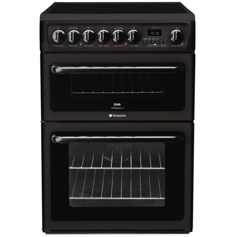 Hotpoint C367EKH cooker Freestanding cooker Electric Ceramic hob Black