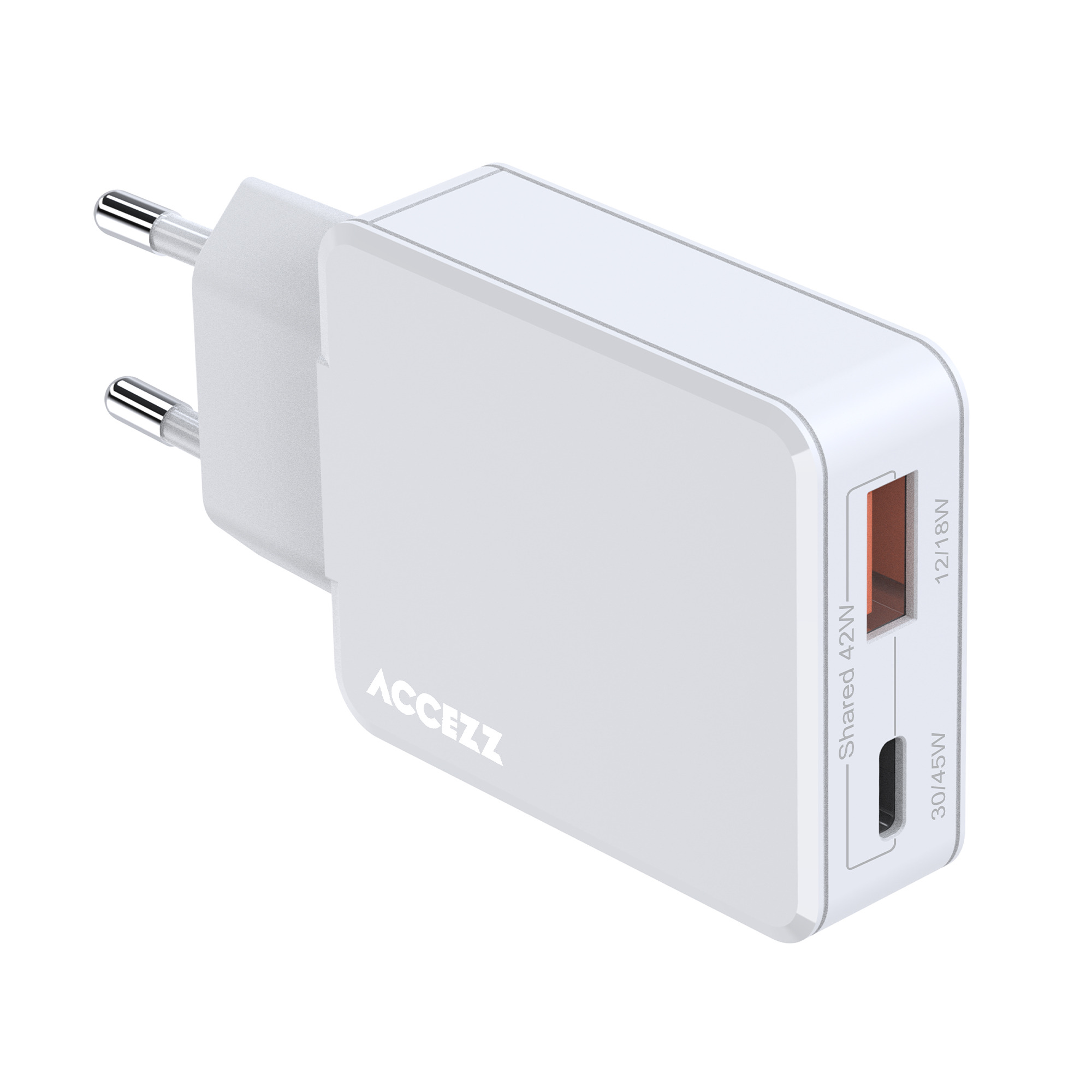 Accezz SH00091786 mobile device charger Universal White AC Fast charging Indoor – image 1