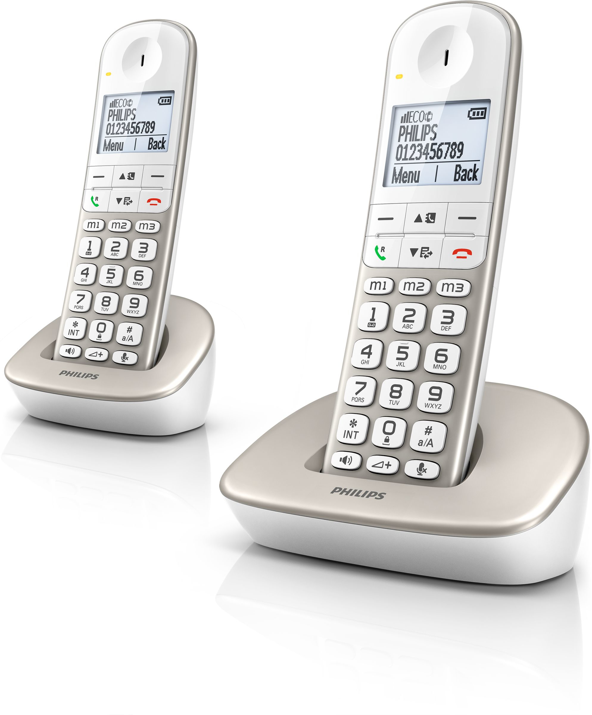 Philips XL4902S/FT telephone DECT telephone Caller ID Silver, White
