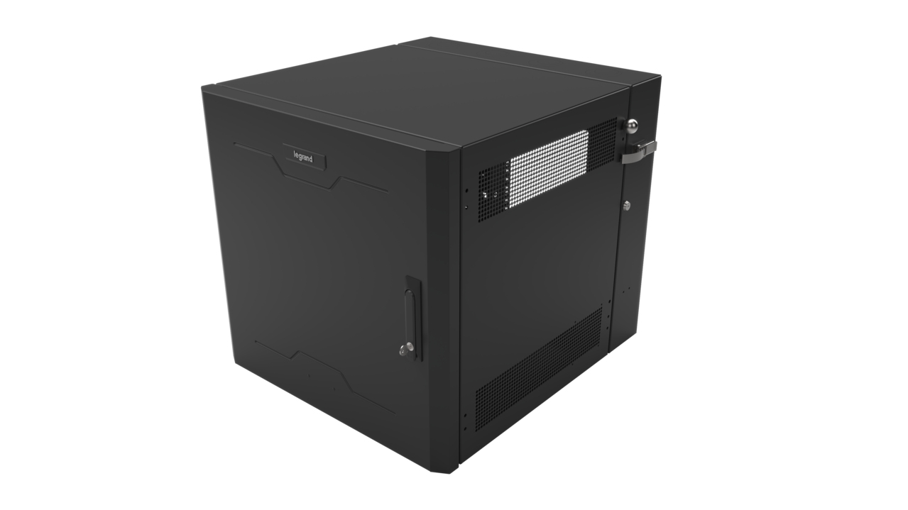Legrand SWMR12RUSD-26-26 rack cabinet 12U Wall mounted rack Black
