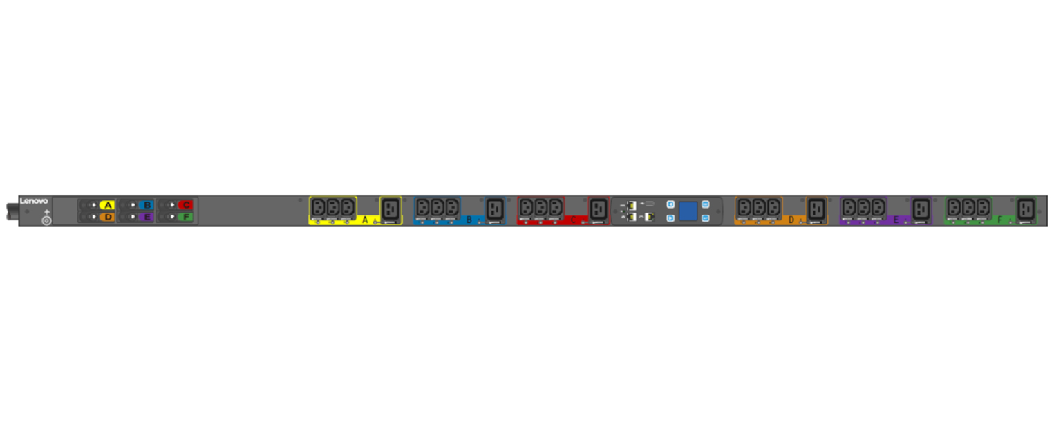 Lenovo Switched and Monitored - Power distribution unit (rack-mountable) - AC 220-240 V - 3-phase - input: IEC 60309 532P6 - output connectors: 24 (power IEC 60320 C13, IEC 60320 C19) - 0U - for Storage DX8200C 5120, ThinkAgile HX3721 Certified Node 7Y88
