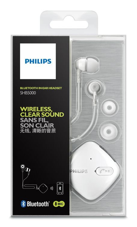 Philips SHB5100WT/00 headphones/headset Wired & Wireless In-ear Music Bluetooth White – image 2
