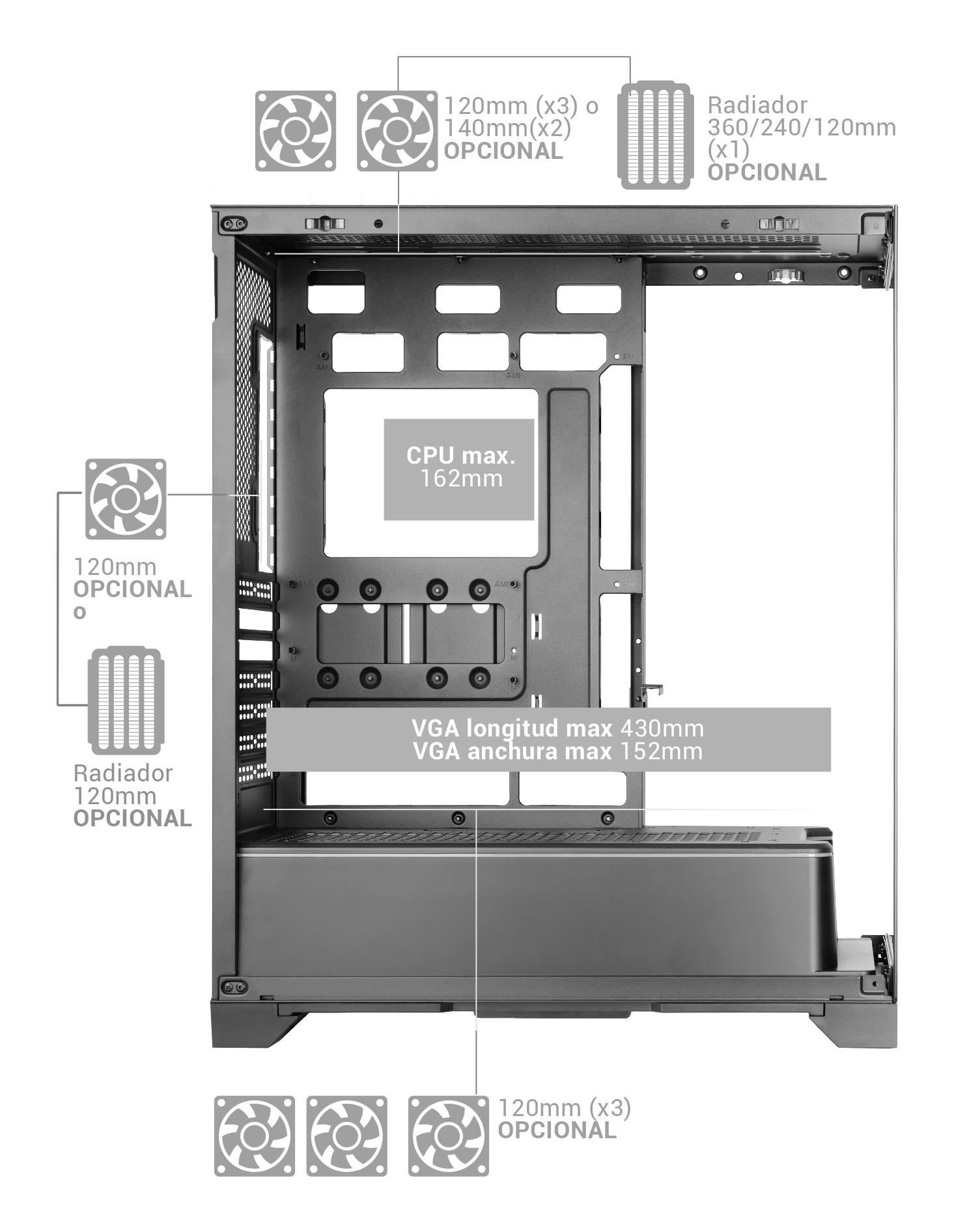 Mars Gaming MCPRISMA computer case Midi Tower Black – image 9