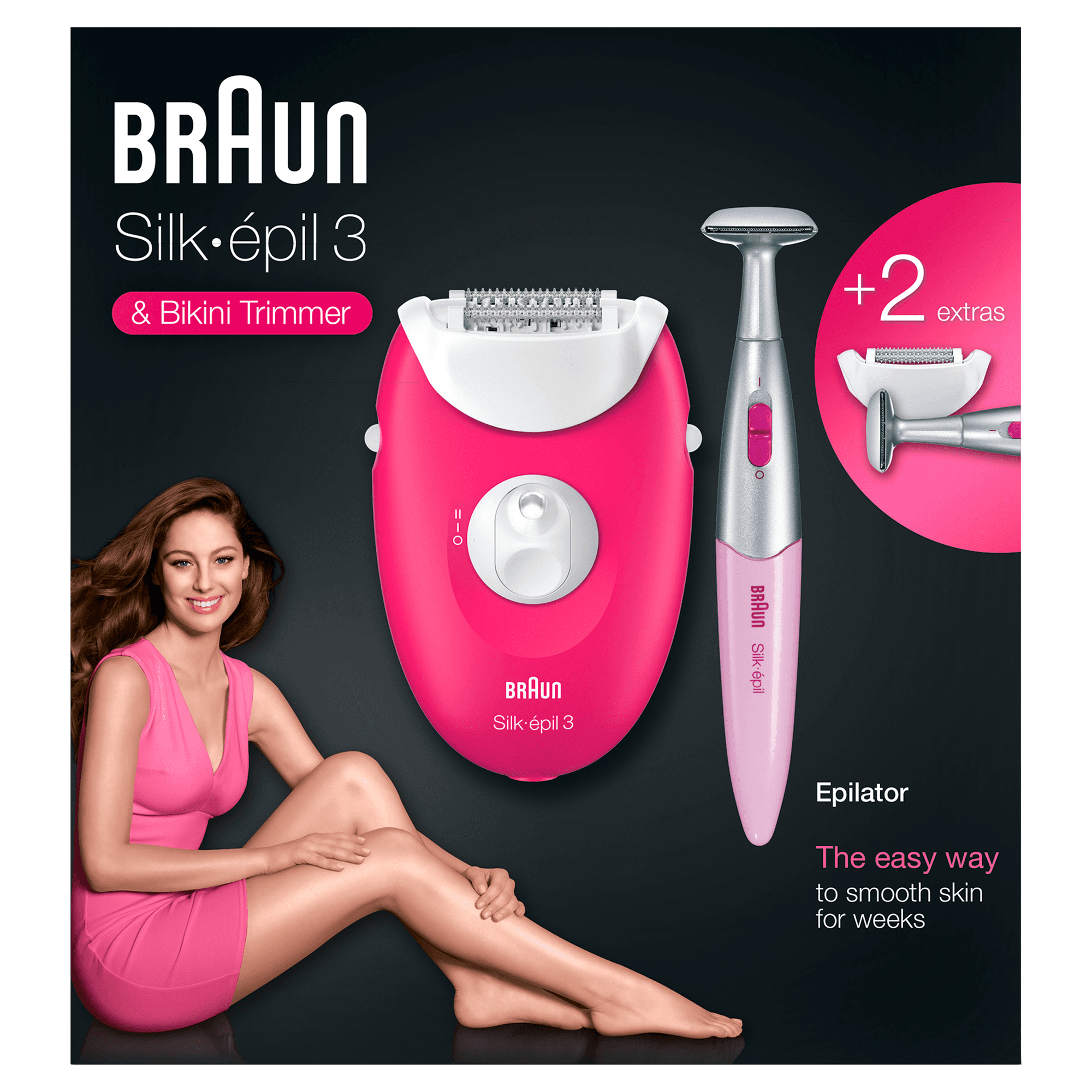Braun Silk-épil 3 81646956 epilator 20 tweezers White, Pink – image 2