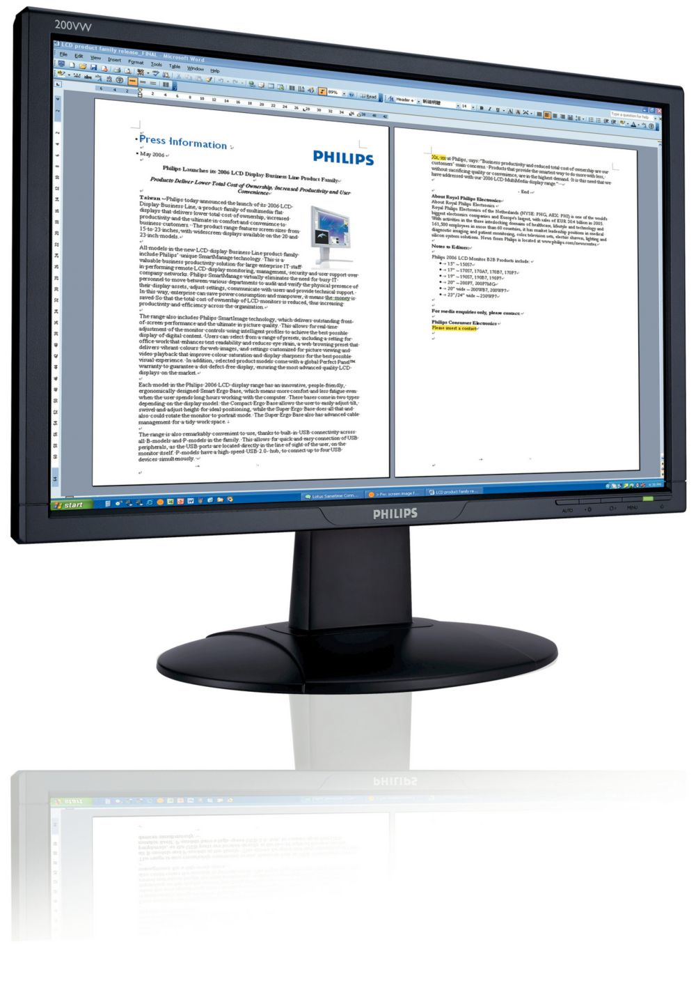 Philips LCD widescreen monitor 200VW8FB/00