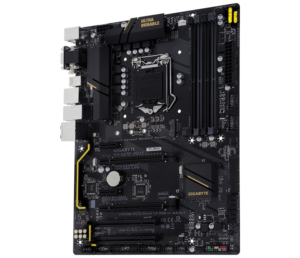 GIGABYTE GA-Z270-HD3P motherboard Intel® Z270 LGA 1151 (Socket H4) ATX – image 1