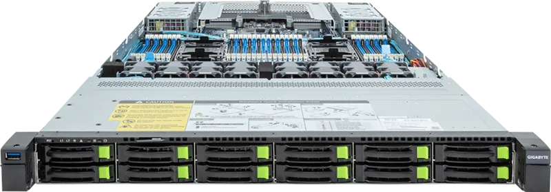 GIGABYTE R183-S96-AAD1 Intel C741 LGA 4677 (Socket E) Rack (1U) Black, Steel – image 2