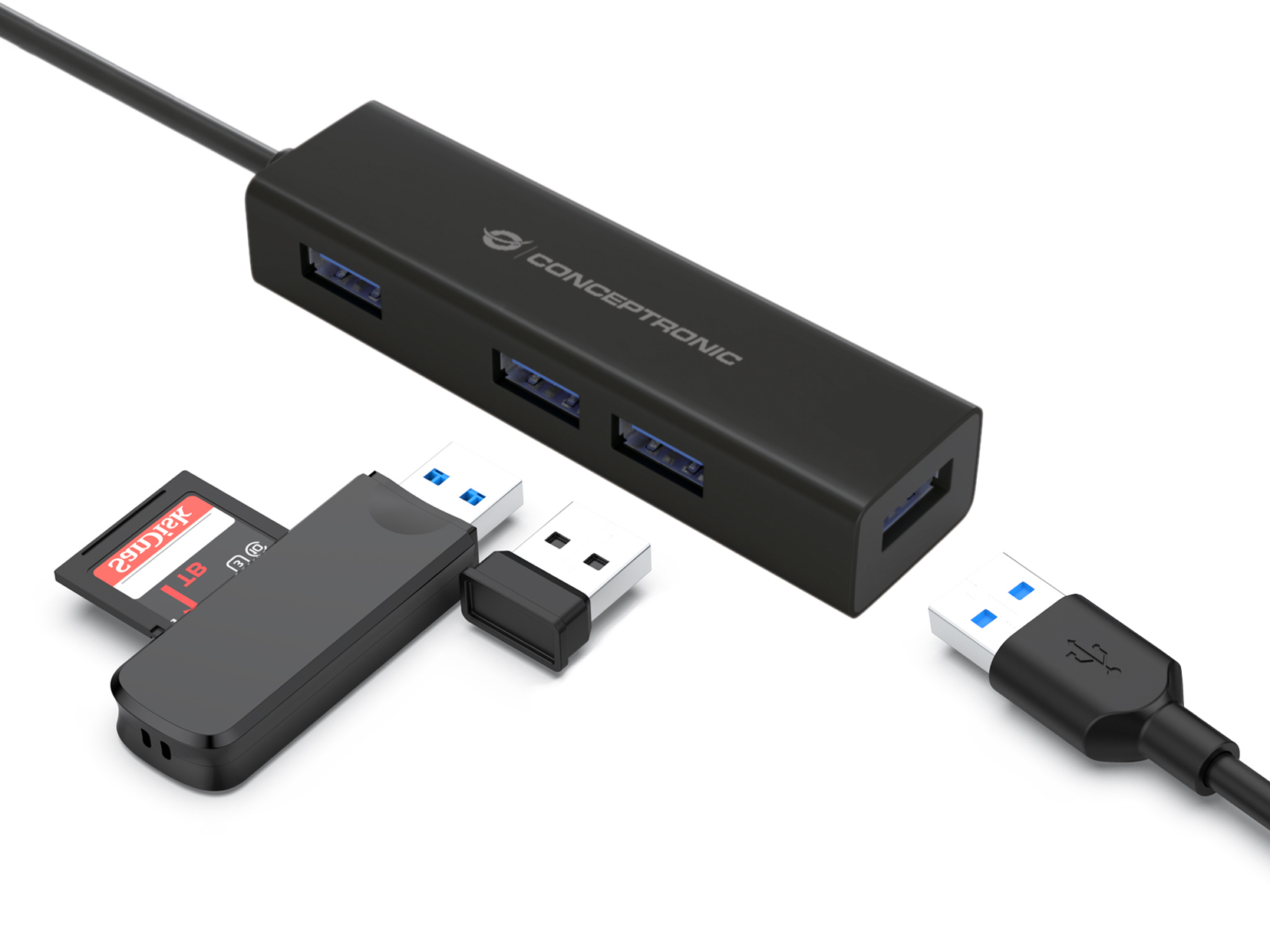 Conceptronic HUBBIES USB-C-zu-4-Port-USB-3.0-Hub
