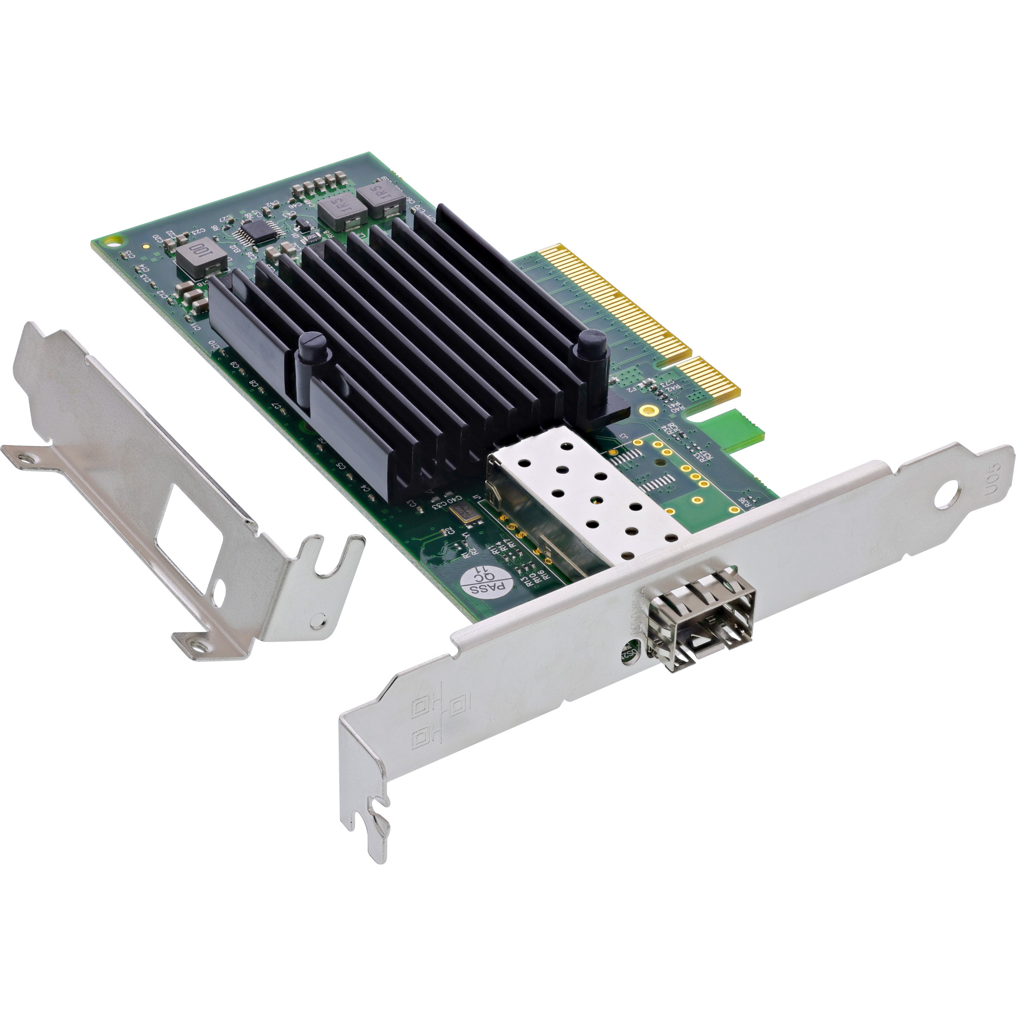 InLine 10 Gigabit network card, 1x SFP+, PCIe x8, incl. low profile bracket – image 1