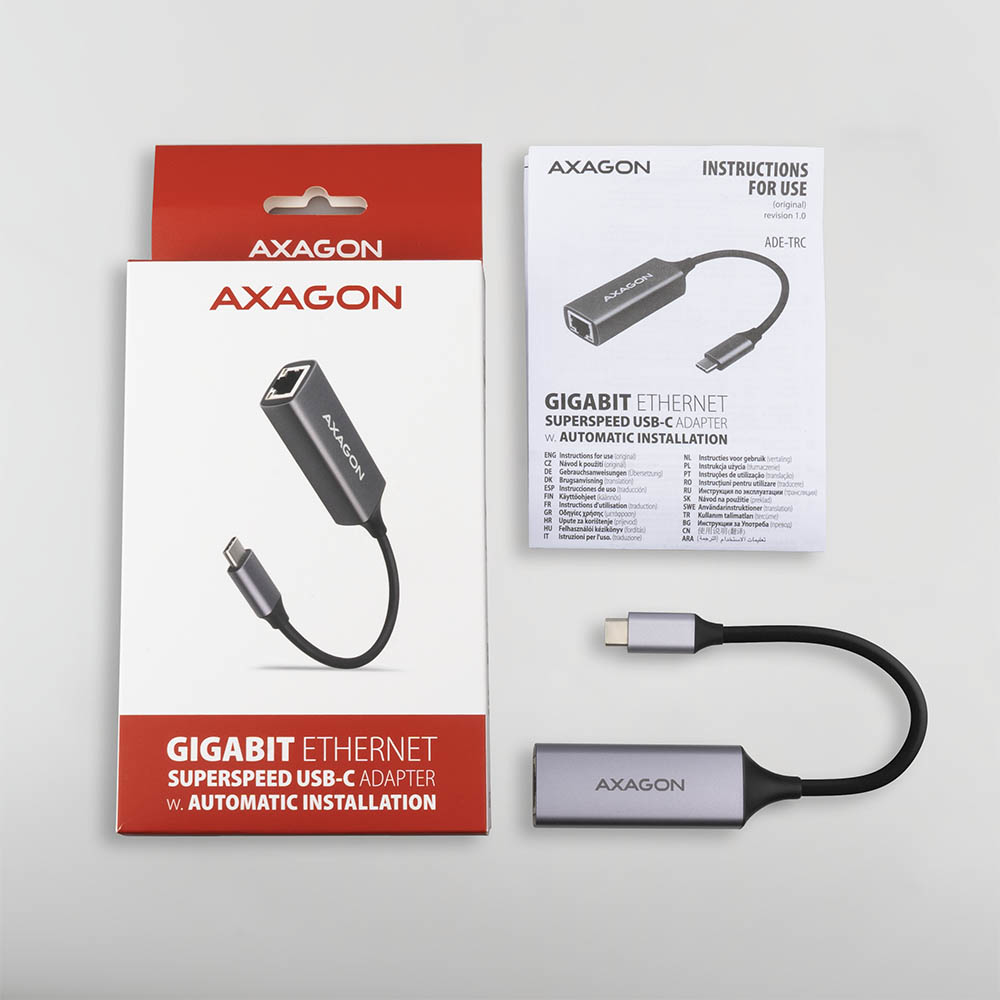 Axagon ADE-TRC SuperSpeed USB-C gigabit ethernet adapter – image 7
