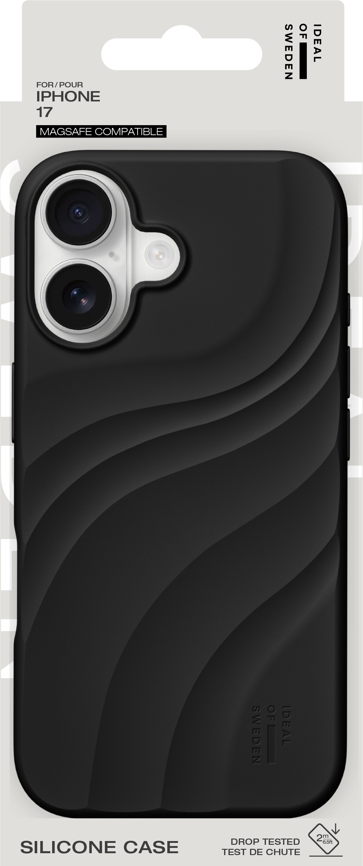 iDeal of Sweden Soft Swirl Silicone Case MagSafe iPhone 17 Velvet Black – image 5