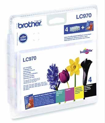 Brother LC-970VB1PDR ink cartridge 4 pc(s) Original Standard Yield Black, Cyan, Magenta, Yellow