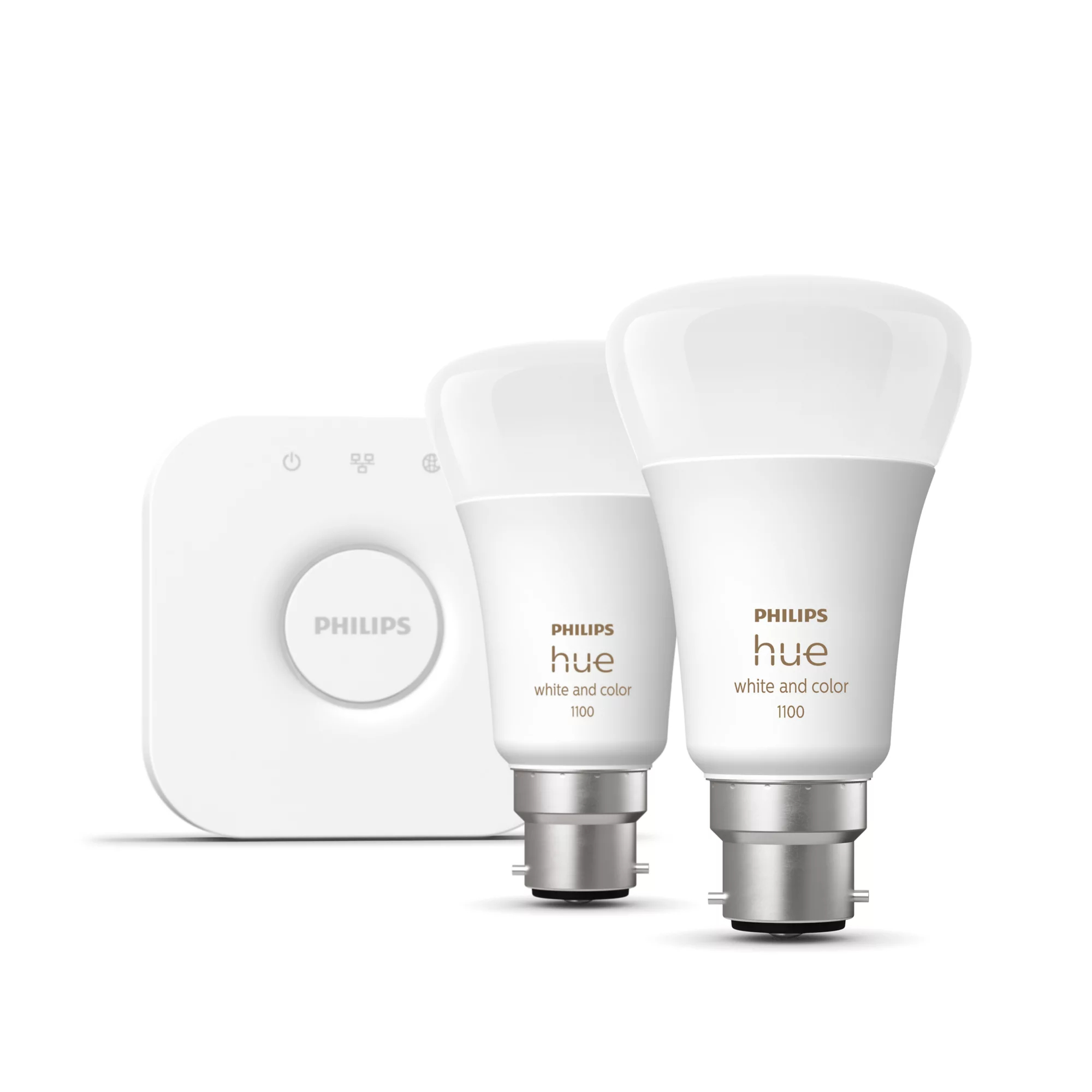 Philips by Signify Philips Hue White and colour ambience Starter kit: 2 B22 smart bulbs (1100) – image 2