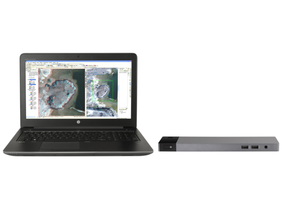 HP ZBook 15 G3 + ZBook 150W Thunderbolt 3 Dock + Z24nf – image 2